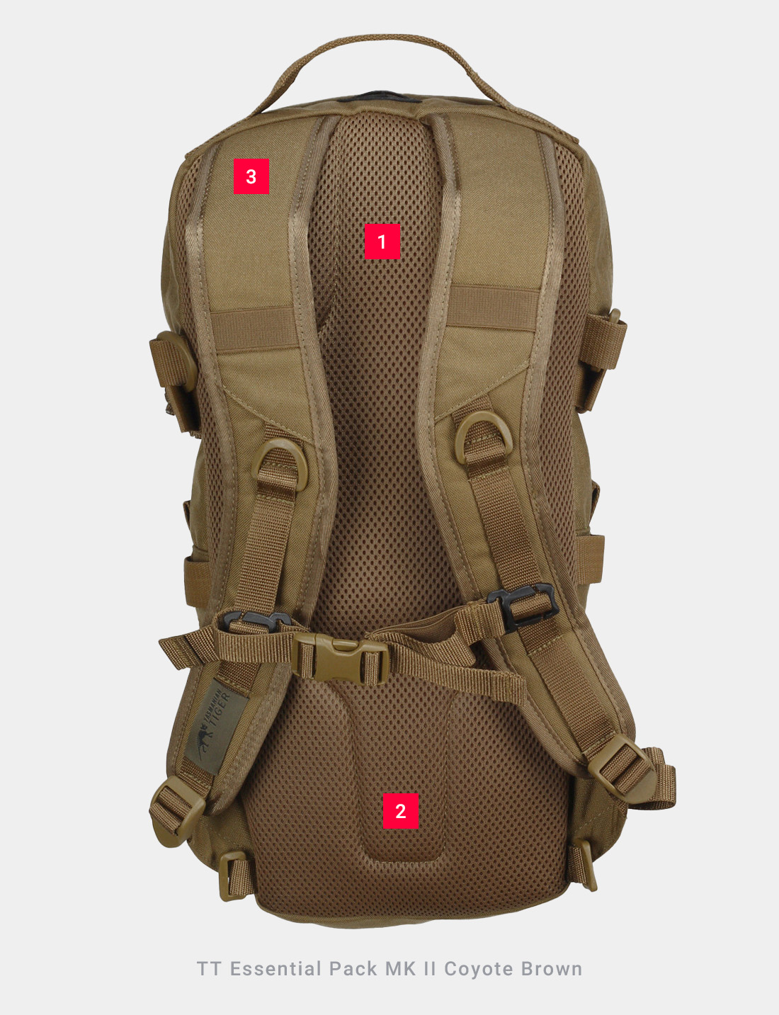 TT Essential Pack MK II Coyote Brown - Thermo Mold Airmesh Rückensystem