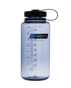 Nalgene - Nalgene Wide Mouth Sustain Water Bottle 1L Grey Black