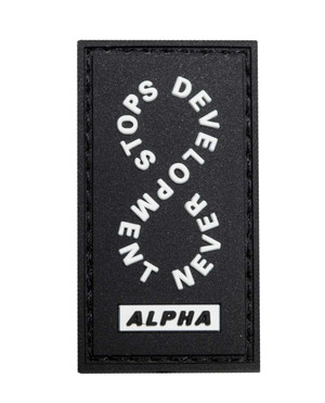 DNS Alpha - DNS Alpha Rubber Logo Black
