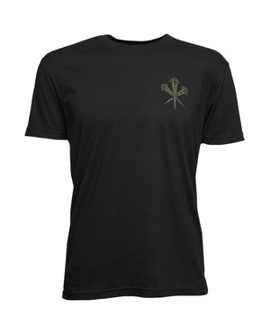 LMSGear T-Shirt Black Logo Nails Ranger Green