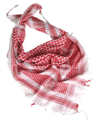 MIL-TEC Sturm - Scarf Shemagh White/Red