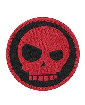 Triple Aught Design - (625) Mean T-skull Patch Red