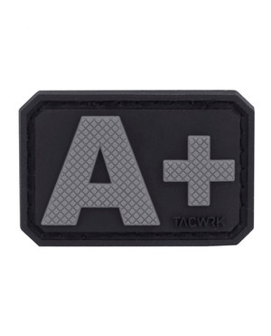 TACWRK - Blutgruppe PVC Patch A+ Grau