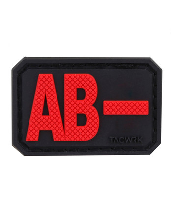 TACWRK - Blutgruppe PVC Patch AB- Rot
