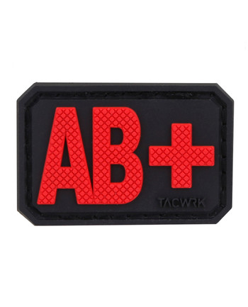 TACWRK - Blutgruppe PVC Patch AB+ Rot