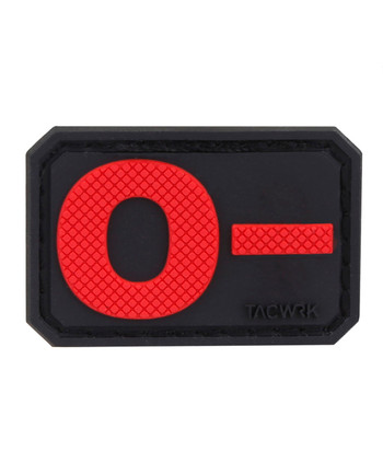 TACWRK - Blutgruppe PVC Patch 0- Rot