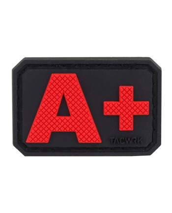 TACWRK - Blutgruppe PVC Patch A+ Rot