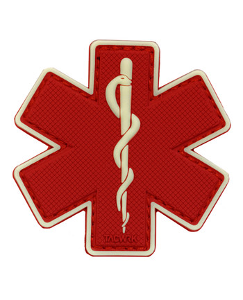 TACWRK - Paramedic Patch Red/GITD