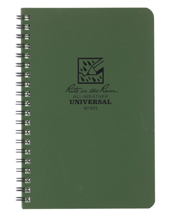 Rite in the Rain - Side-Spiral Notebook Universal Green