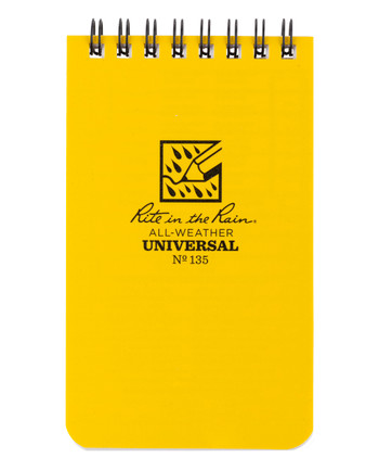 Rite in the Rain - 3 X 5 Notebook Yellow