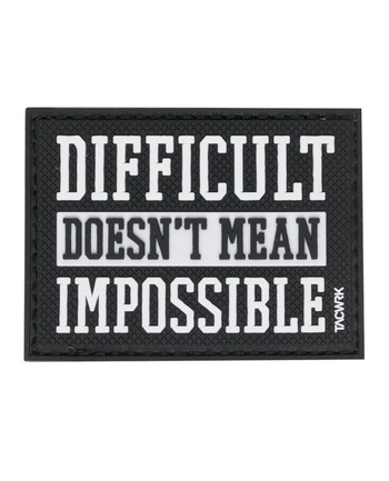 TACWRK - Difficult Impossible Patch Black
