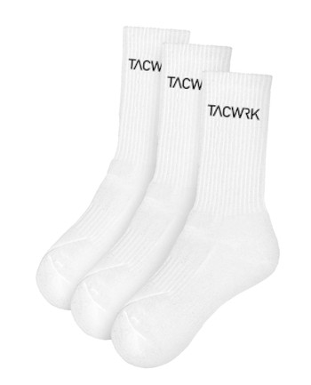 TACWRK - TACWRK Socks pack of 3 White