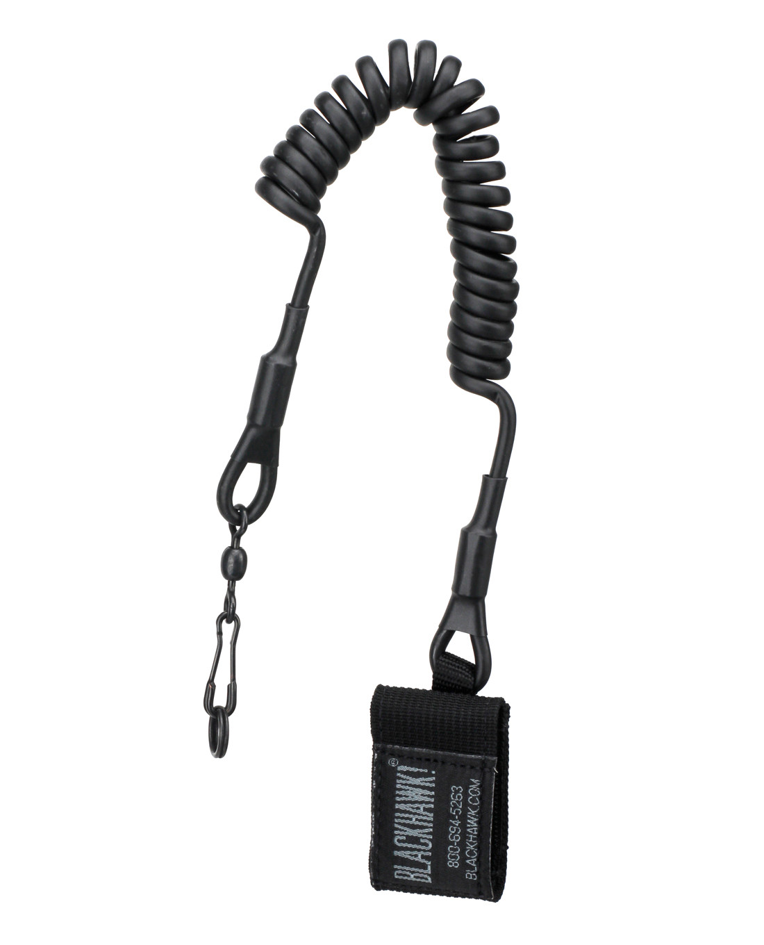 Blackhawk! Tactical Pistol Lanyard SingleSwivel Black 4590TPL2BK
